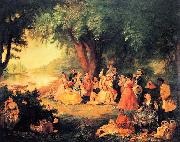 Lilly martin spencer The Artist and Her Family on a Fourth of July Picnic France oil painting artist